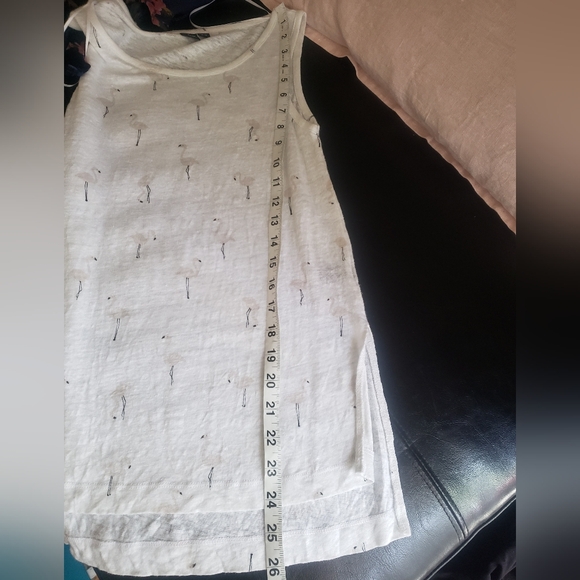 Simons 100% Linen White Tank Top - Picture 9 of 9